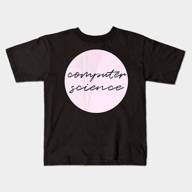 computer science in marble pink Kids T-Shirt by emilykroll